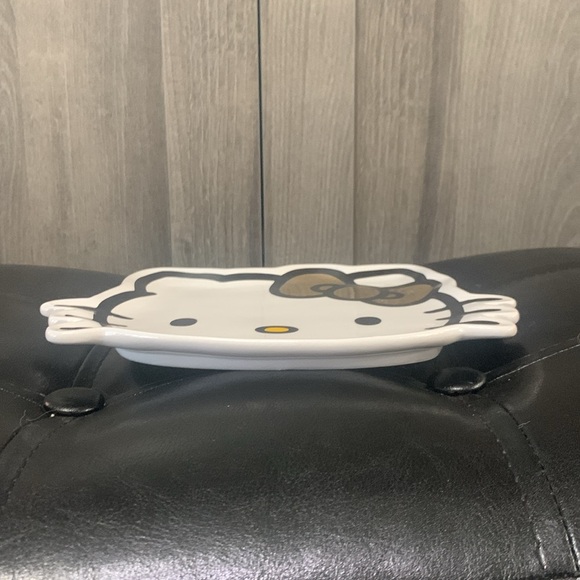 New Hello Kitty In Gold Metallic Bow Jewelry Trinket Tray Dish By Sanrio - Picture 3 of 8